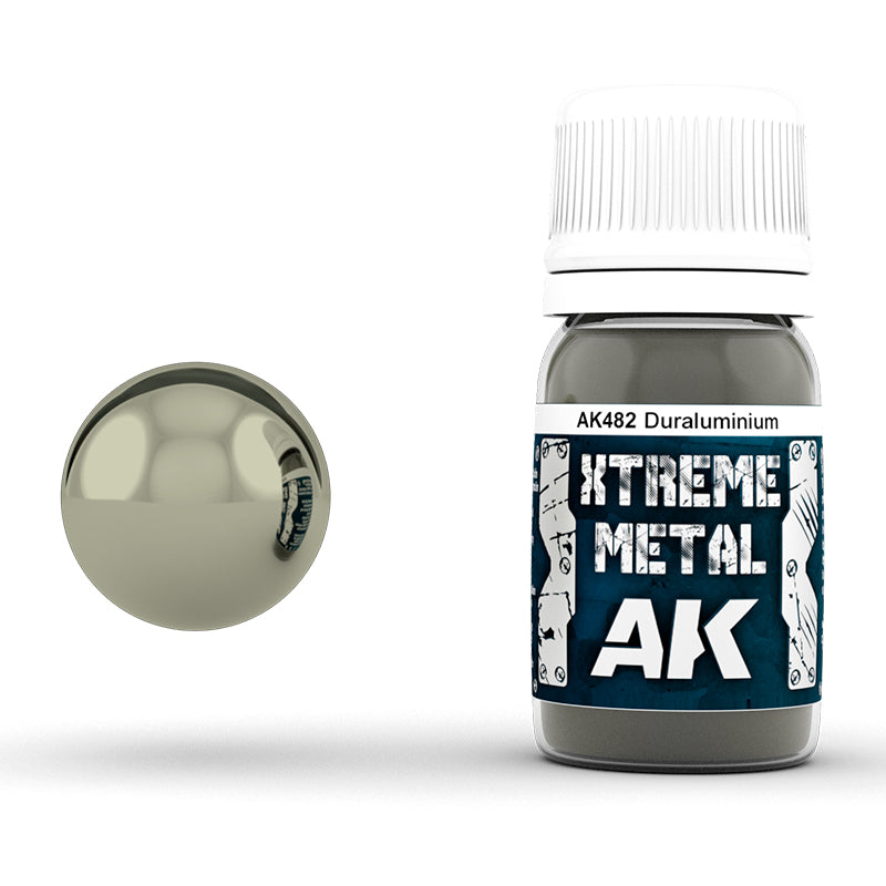 Duraluminium 30ml AK Interactive Xtreme Metal AK482 - farba metaliczna olejna odcień stopu aluminium do modeli lotniczych - AK Interactive
