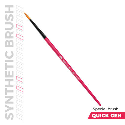 AK Interactive Quick Gen Special Brush AKB027 - różowy pędzel syntetyczny do techniki contrast i speed painting na figurkach tabletop