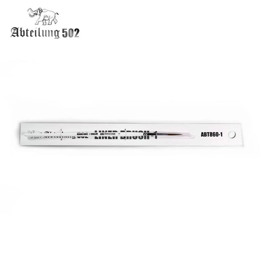 Abteilung 502 Liner Brush No. 1 ABT860-1 - syntetyczny pędzel do linii z długim włosiem 18mm w przezroczystym opakowaniu AK Interactive