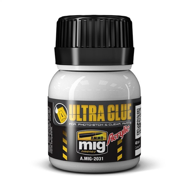 Ammo of MIG Ultra Glue A.MIG-2031 – pojemnik 40ml akrylowego kleju do fototrawi i części przezroczystych modeli
