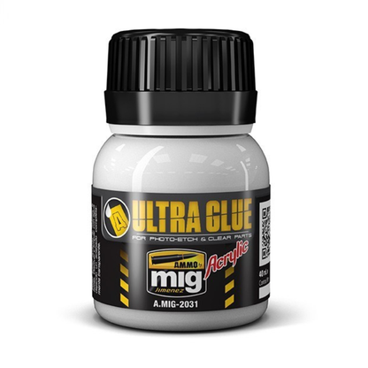 Ammo of MIG Ultra Glue A.MIG-2031 – pojemnik 40ml akrylowego kleju do fototrawi i części przezroczystych modeli
