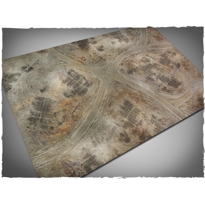 Ash Wasteland – Mata do gry 6x4 stopy Mousepad Deep-Cut Studio – popieliste pustkowia kratki wentylacyjne do Necromunda Warhammer 40k Gaslands
