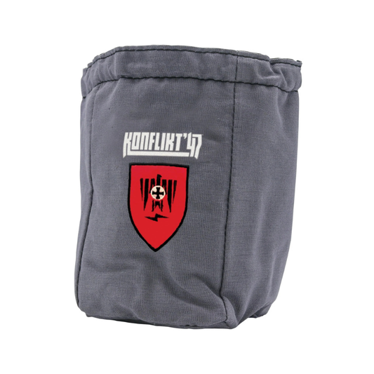Axis Dice Bag Konflikt '47 – szary woreczek na kostki z logo Osi i napisem Konflikt '47, Warlord Games
