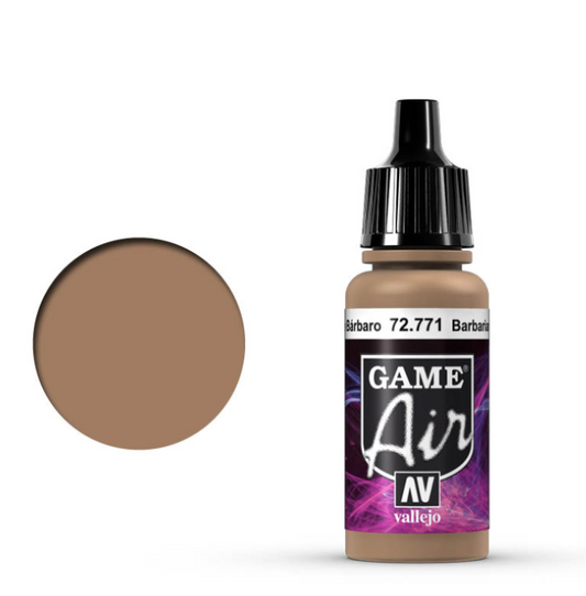 Vallejo Game Air Barbarian Flesh 72.771 - średnia ciepła brązowo-beżowa farba akrylowa 17ml do aerografu do malowania karnacji barbarzyńców i figurek fantasy - Vallejo