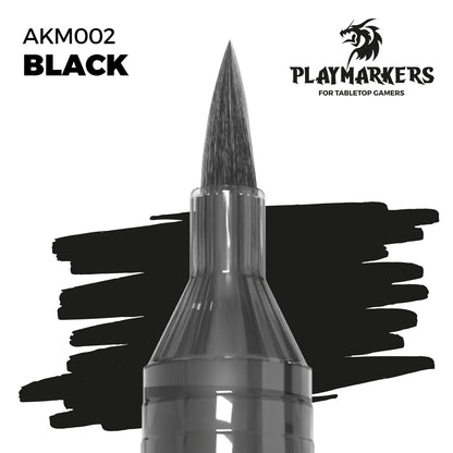 Black AKM002 AK Interactive Playmarker - głęboka czarna farba marker akrylowy do figurek Warhammer i gier tabletop - AK Interactive
