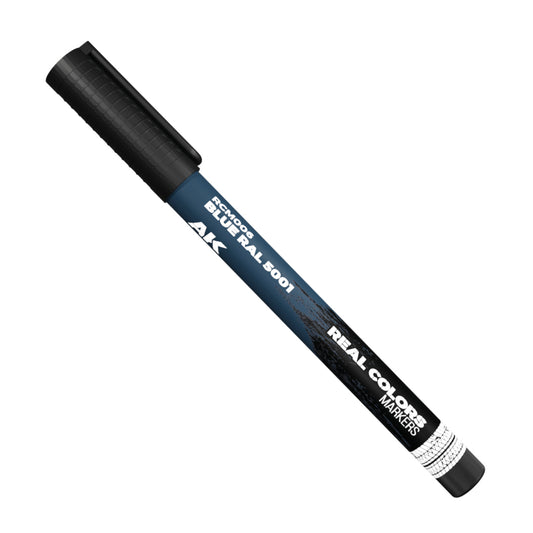 Blue RAL 5001 RCM006 AK Interactive Real Colors Marker - głęboki stalowo-niebieski marker akrylowy do modeli i figurek - AK Interactive
