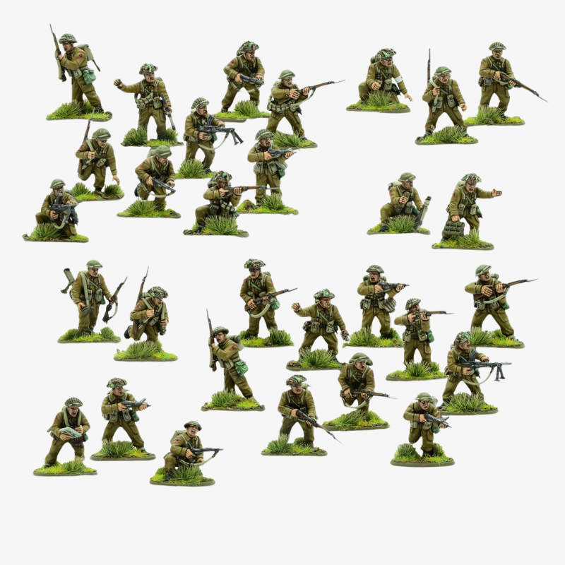 British Canadian Army Infantry 1943-45 - Bolt Action 28mm - 30 figurek pomalowanych kompletny zestaw - Warlord Games