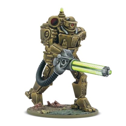 British MK IIC Automated Director – pudełko zestawu Konflikt '47 z ilustracją automatycznego dowódcy MK IIC, 1 plastikowa figurka 28mm, Warlord Games 453210603
