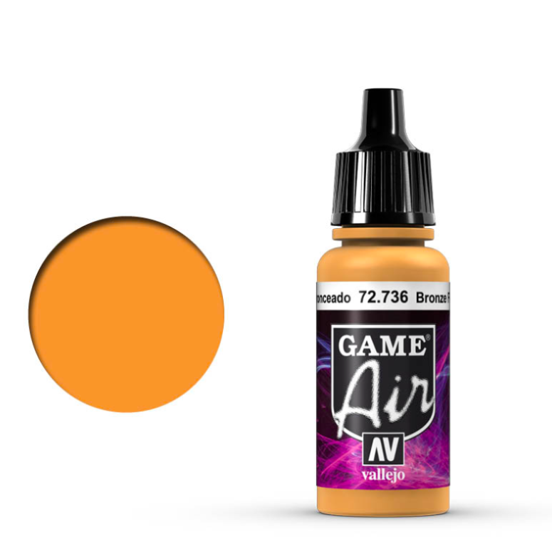 Vallejo Game Air Bronze Fleshtone 72.736 - ciepła pomarańczowo-brązowa farba akrylowa 17ml do aerografu do malowania karnacji figurek fantasy - Vallejo