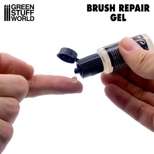 Green Stuff World Brush Repair Gel 9329 – instrukcja użycia nakrętki Flip-Top – dozowanie żelu na palec