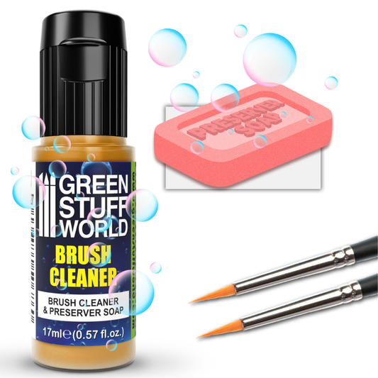 Green Stuff World Brush Soap 2327 – mydło do czyszczenia i konserwacji pędzli 17ml z pędzlami
