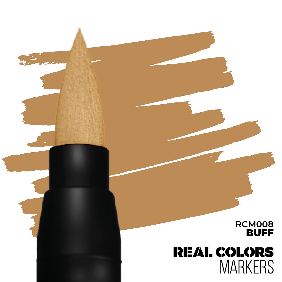 Buff RCM008 AK Interactive Real Colors Marker - ciepły złocisto-beżowy marker akrylowy do modeli i figurek - AK Interactive
