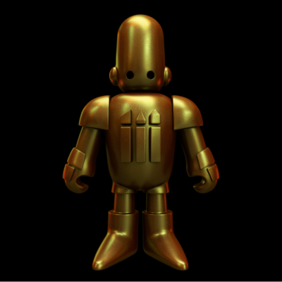 Efekt sprayu Burning Gold Colorshift Chameleon Green Stuff World - zmiana kolorów na figurce robota miniatura