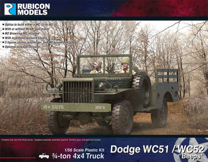 Dodge WC51 / WC52 Beeps – Rubicon Models 280101, pudełko, skala 1:56, Bolt Action WWII