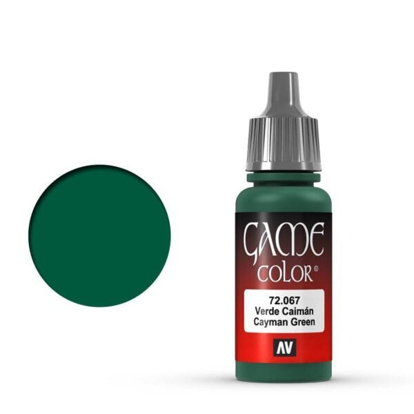 Vallejo Game Color Cayman Green 72.067 - głębokozielona farba akrylowa 17ml do malowania gadów i figurek fantasy - Vallejo