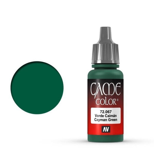 Vallejo Game Color Cayman Green 72.067 - głębokozielona farba akrylowa 17ml do malowania gadów i figurek fantasy - Vallejo