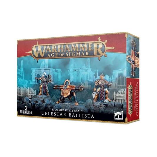 Celestar Ballista Stormcast Eternals - balista z 2 Sacristan Engineers na złotym plastiku - Warhammer Age of Sigmar