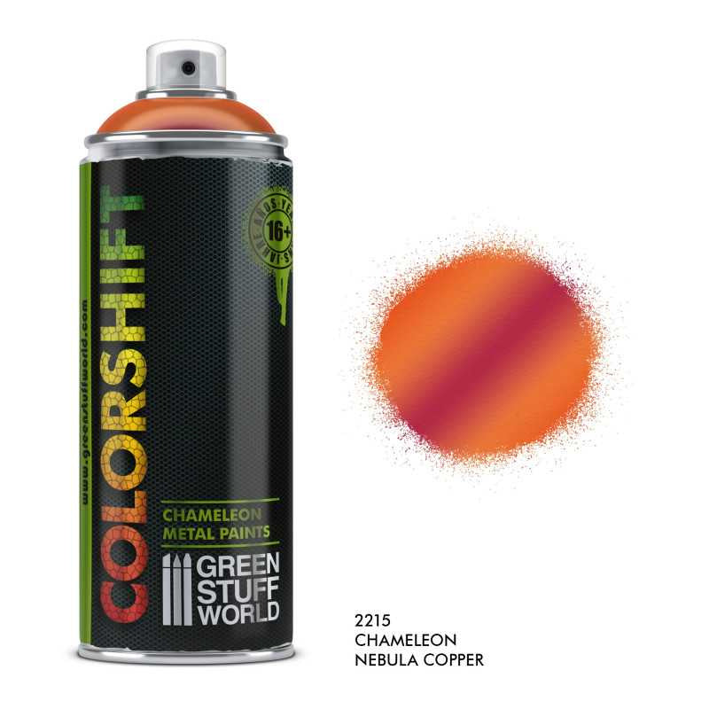 Nebula Copper - Spray Kameleonowy 400ml Colorshift Chameleon Green Stuff World - puszka aerozolowa z próbką koloru