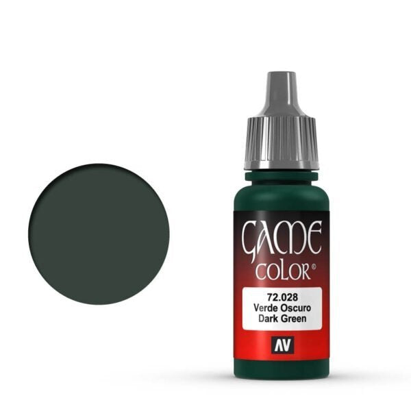 Vallejo Game Color Dark Green 72.028 - ciemnozielona farba akrylowa 17ml do malowania figurek fantasy - Vallejo