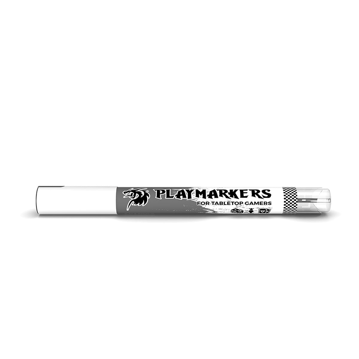 Dark Grey AKM006 AK Interactive Playmarker widok boczny - ciemnoszary marker akrylowy Playmarkers for Tabletop Gamers - AK Interactive
