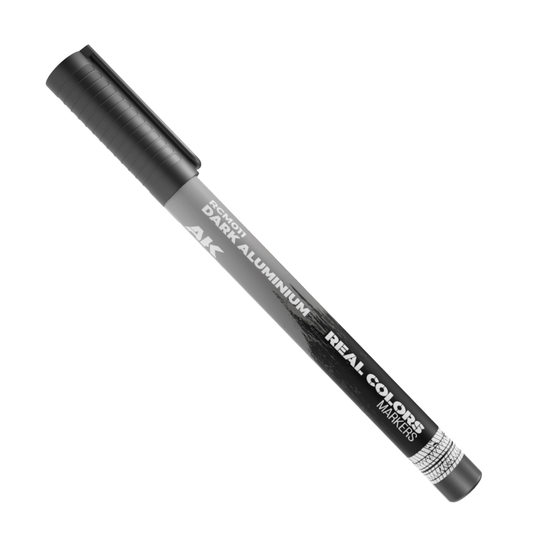 Dark Aluminium RCM011 AK Interactive Real Colors Marker - ciemny metaliczny szary marker akrylowy do modeli i figurek - AK Interactive
