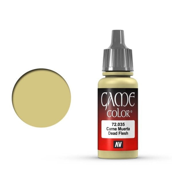 Vallejo Game Color Dead Flesh 72.035 - bladożółta farba akrylowa 17ml do malowania nieumarłych figurek fantasy - Vallejo