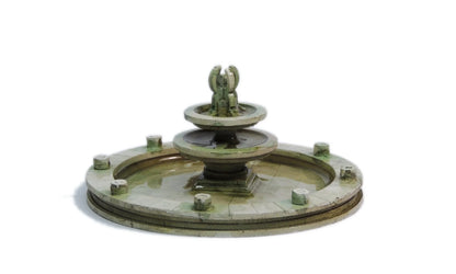 Fountain Set T023 28mm MDF - Zestaw Fontann - duża fontanna pomalowana widok z boku Sarissa Precision
