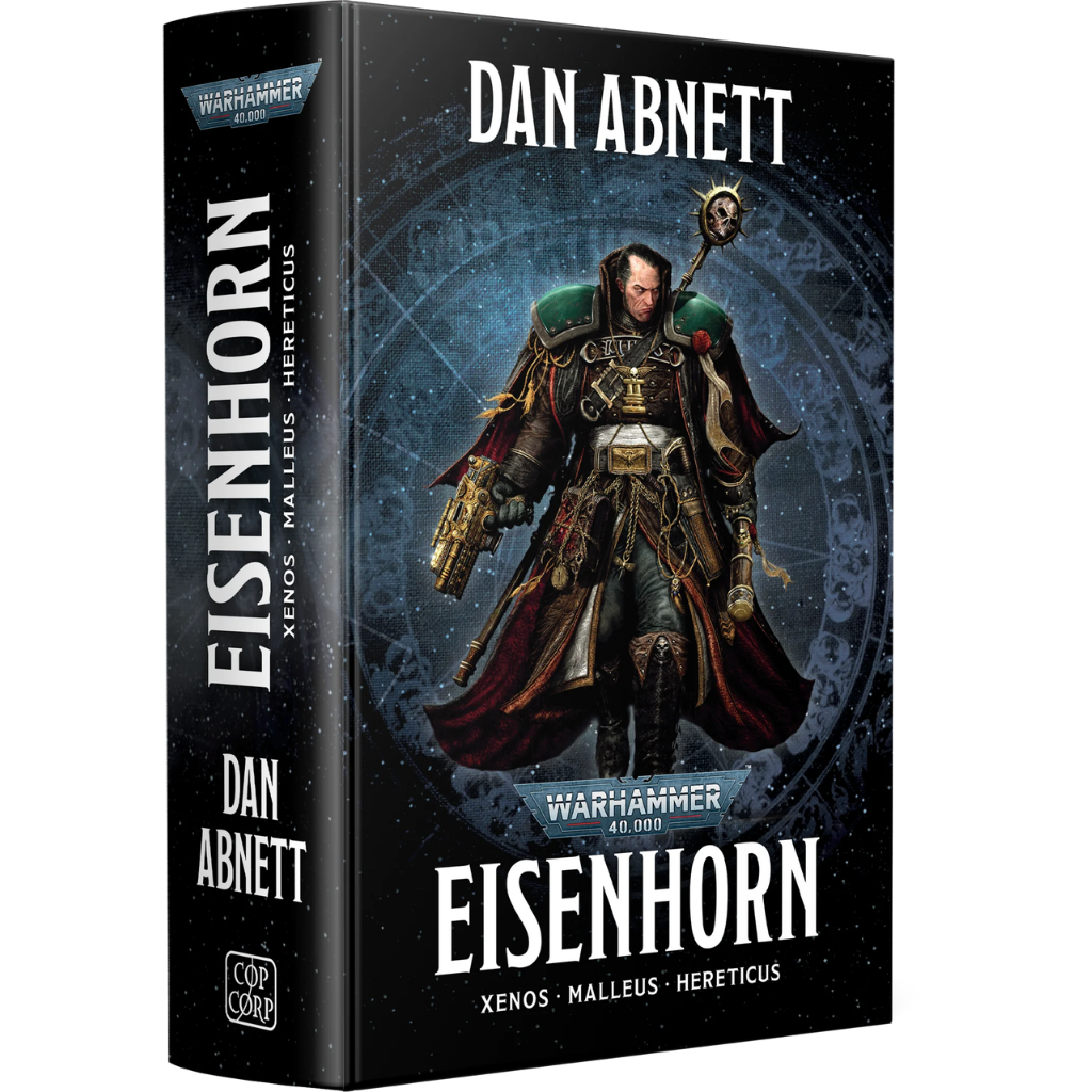 Eisenhorn Omnibus – Dan Abnett, Warhammer 40,000, twarda oprawa z zaokrąglonym czarnym grzbietem, Xenos Malleus Hereticus
