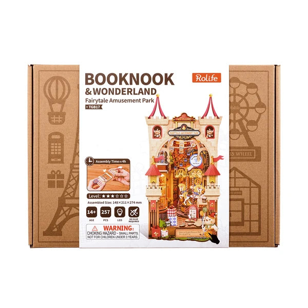 Fairytale Amusement Park Book Nook DIY Rolife TGB17 – pudełko zestawu z informacjami o produkcie