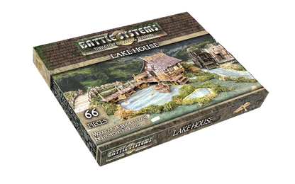Lake House BSTFWE004 28-35mm Battle Systems - pudełko zestawu 66 elementów widok izometryczny białe tło
