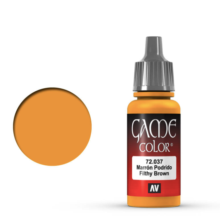 Vallejo Game Color Filthy Brown 72.037 - intensywnie pomarańczowobrązowa farba akrylowa 17ml do malowania figurek fantasy - Vallejo