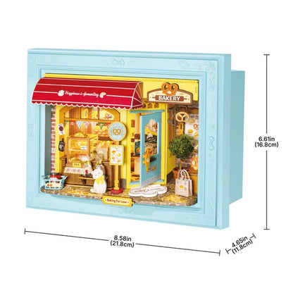 Piekarnia Fluffy Cat Bakery Rolife DP001 – składanie miniaturowych elementów modelu rękami