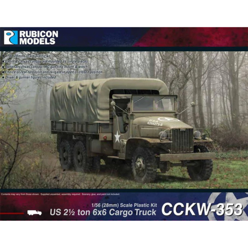 GMC CCKW-353 Deuce and a Half – Rubicon Models 280037, pudełko, skala 1:56, Bolt Action WWII