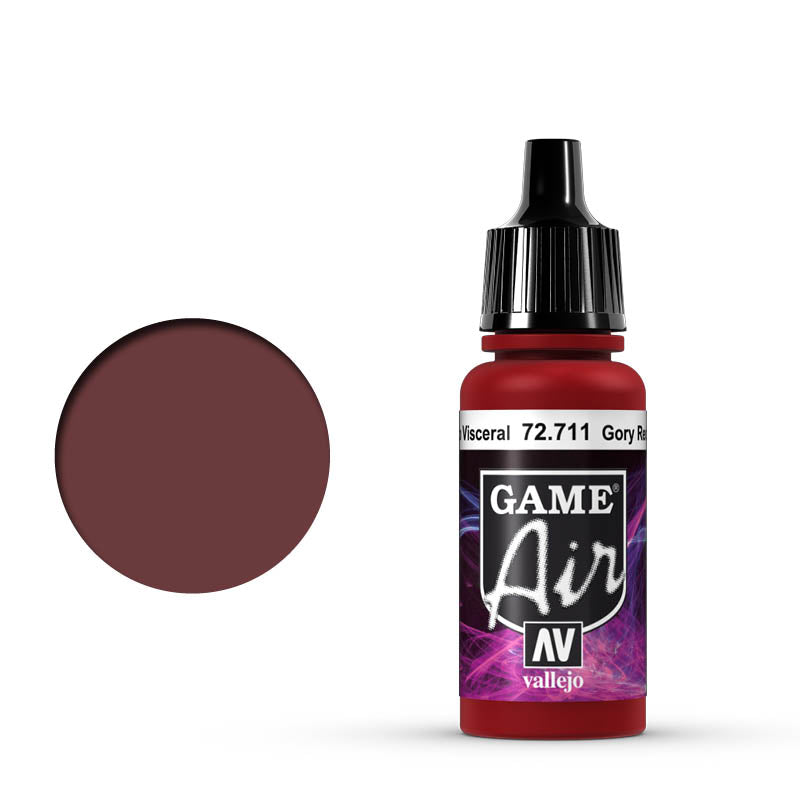 Vallejo Game Air Gory Red 72.711 - ciemna czerwona farba akrylowa 17ml do aerografu do malowania figurek i miniatur fantasy - Vallejo