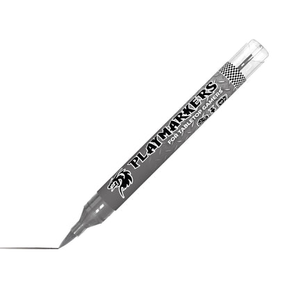Gun Metal AKM001 AK Interactive Playmarker marker ukośnie z końcówką pędzelkową - metaliczny szary marker akrylowy do figurek Warhammer i gier tabletop - AK Interactive
