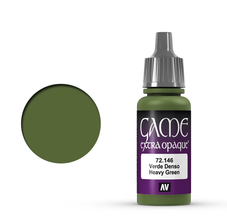 Vallejo Game Color Extra Opaque Heavy Green 72.146 - kryjąca zielona farba akrylowa 17ml do malowania figurek i miniatur fantasy - Vallejo