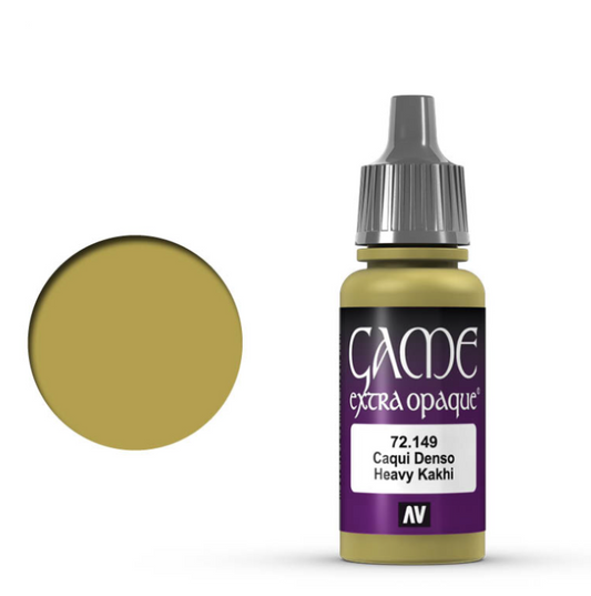Vallejo Game Color Extra Opaque Heavy Khaki 72.149 - kryjąca khaki farba akrylowa 17ml do malowania figurek i miniatur fantasy - Vallejo