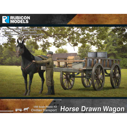 Horse Drawn Wagon – Rubicon Models 280090, pudełko, skala 1:56, Bolt Action WWII