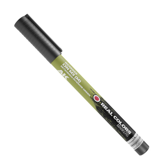 IJN M3 M Mitsubishi Interior Green RCM029 AK Interactive Real Colors Marker końcówka i próbka koloru - oliwkowa zieleń marker akrylowy - AK Interactive

