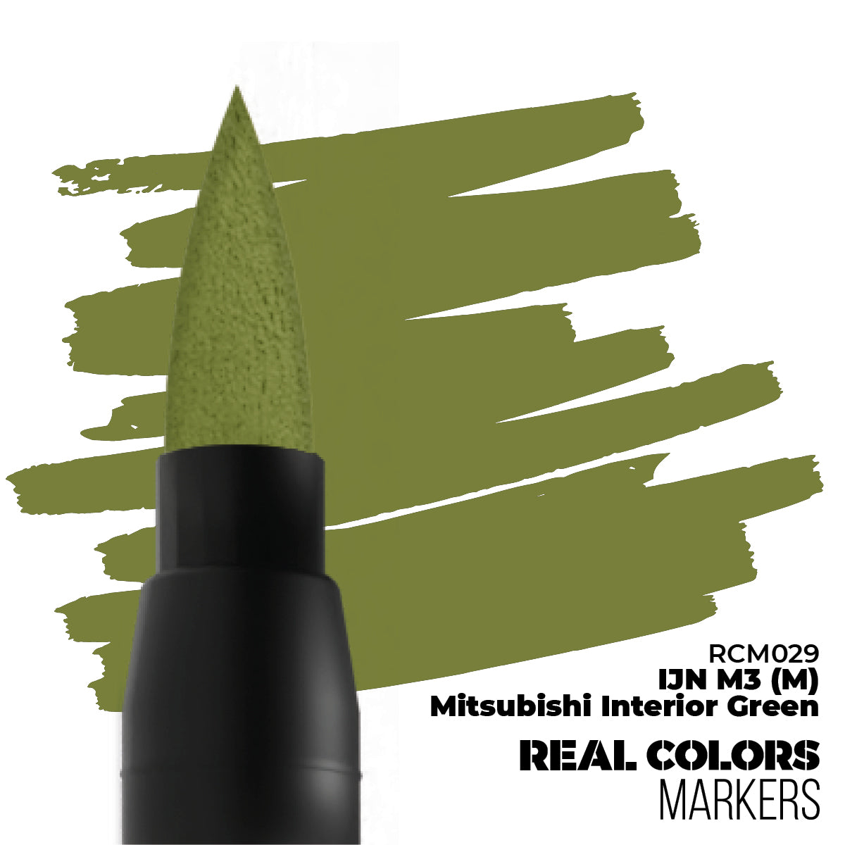 IJN M3 M Mitsubishi Interior Green RCM029 AK Interactive Real Colors Marker - oliwkowy zielony marker akrylowy do wnętrz japońskich samolotów - AK Interactive
