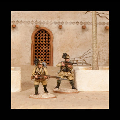Italian Infantry Bolt Action Wargames Atlantic – 2 figurki Bersaglieri w mundurach tropikalnych, P. Afryka 28mm
