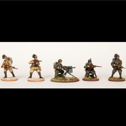 Italian Infantry Bolt Action Wargames Atlantic – 5 figurek Bersaglieri i obsługa Breda 37, plastik 28mm
