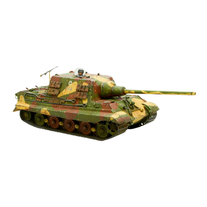 Jagdtiger - Bolt Action 1/56 28mm - niszczyciel czołgów z armatą 128mm Pak 44 w kamuflażu ambush numer 244 - widok z boku z dowódcą - Warlord Games
