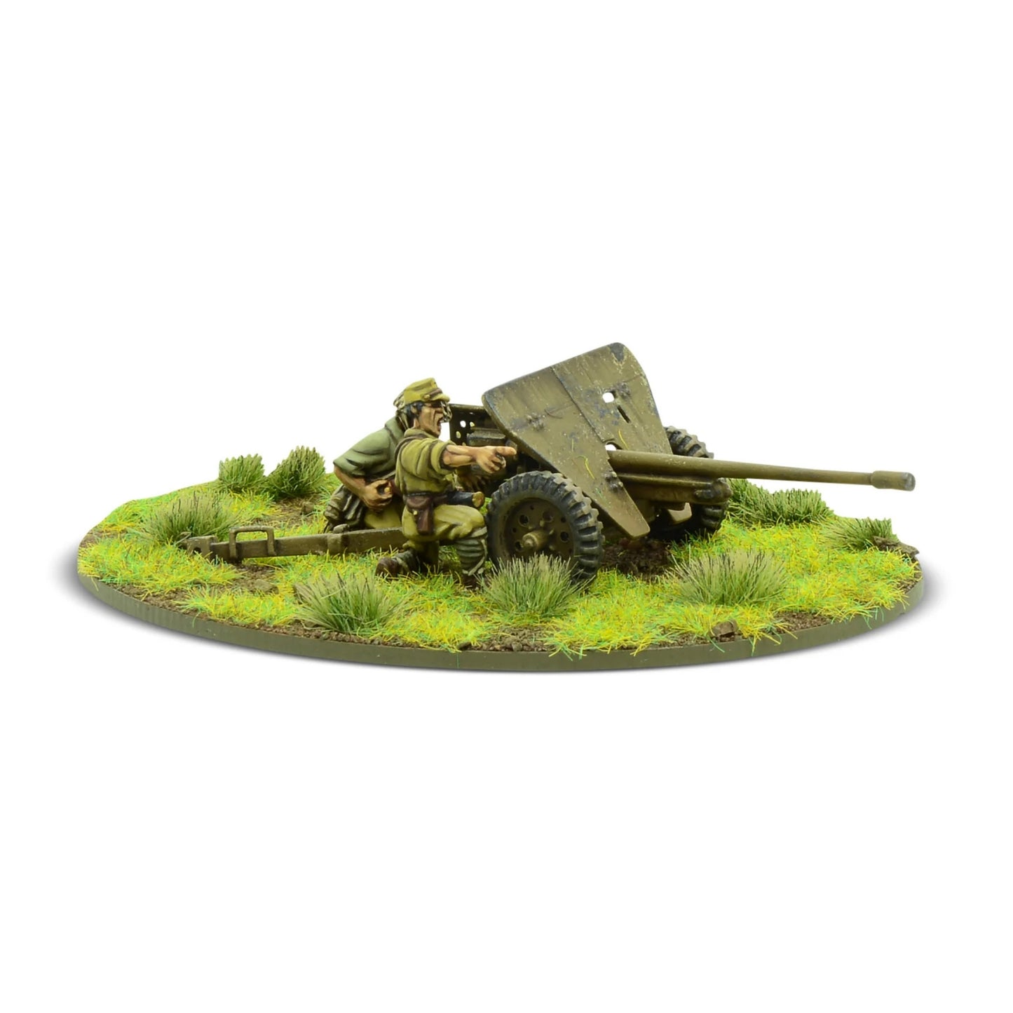 Japanese Type 1 47mm Anti-Tank Gun – pudełko zestawu Warlord Games, działo z obsługą na podstawce MDF, Bolt Action 28mm
