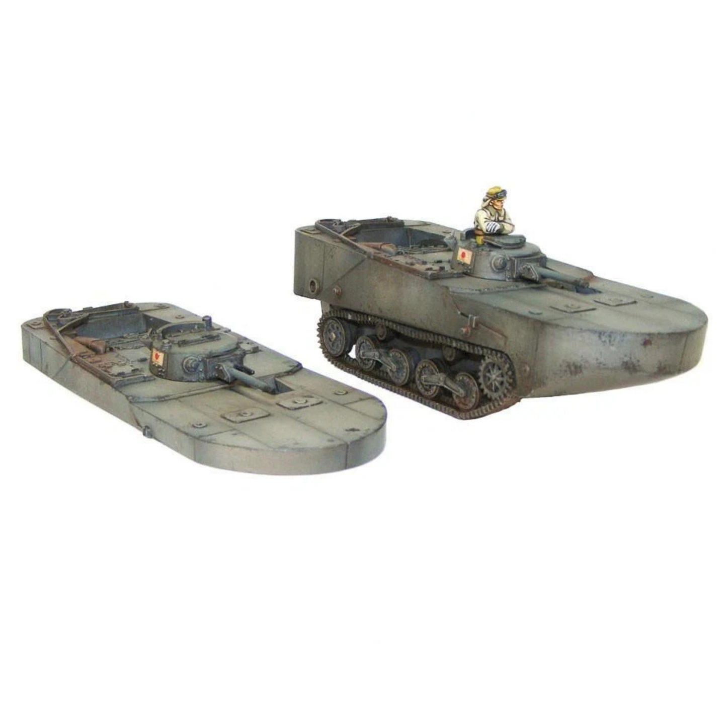 Japanese Type 2 Ka-Mi Amphibious Tank – pudełko zestawu Warlord Games, czołg amfibijny z pływakami i wersja waterline, Bolt Action 28mm
