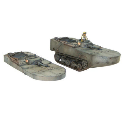 Japanese Type 2 Ka-Mi Amphibious Tank – pudełko zestawu Warlord Games, czołg amfibijny z pływakami i wersja waterline, Bolt Action 28mm

