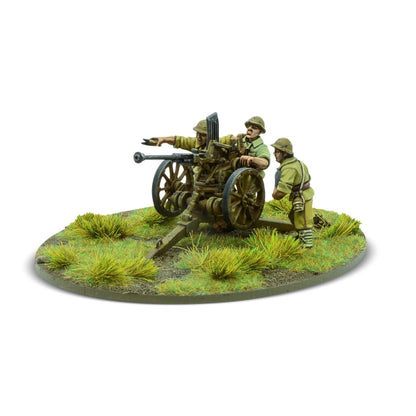Japanese Type 98 20mm Gun – pudełko zestawu Warlord Games, działo przeciwlotnicze z obsługą na podstawce MDF, Bolt Action 28mm
