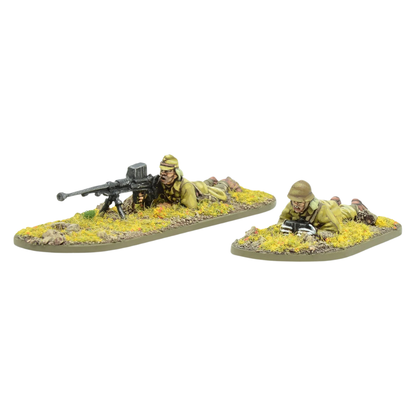 Japoński Zespół Karabinu Przeciwpancernego – widok z przodu, strzelec z Type 97 20mm i ładowniczy, figurki 28mm Bolt Action Warlord Games
