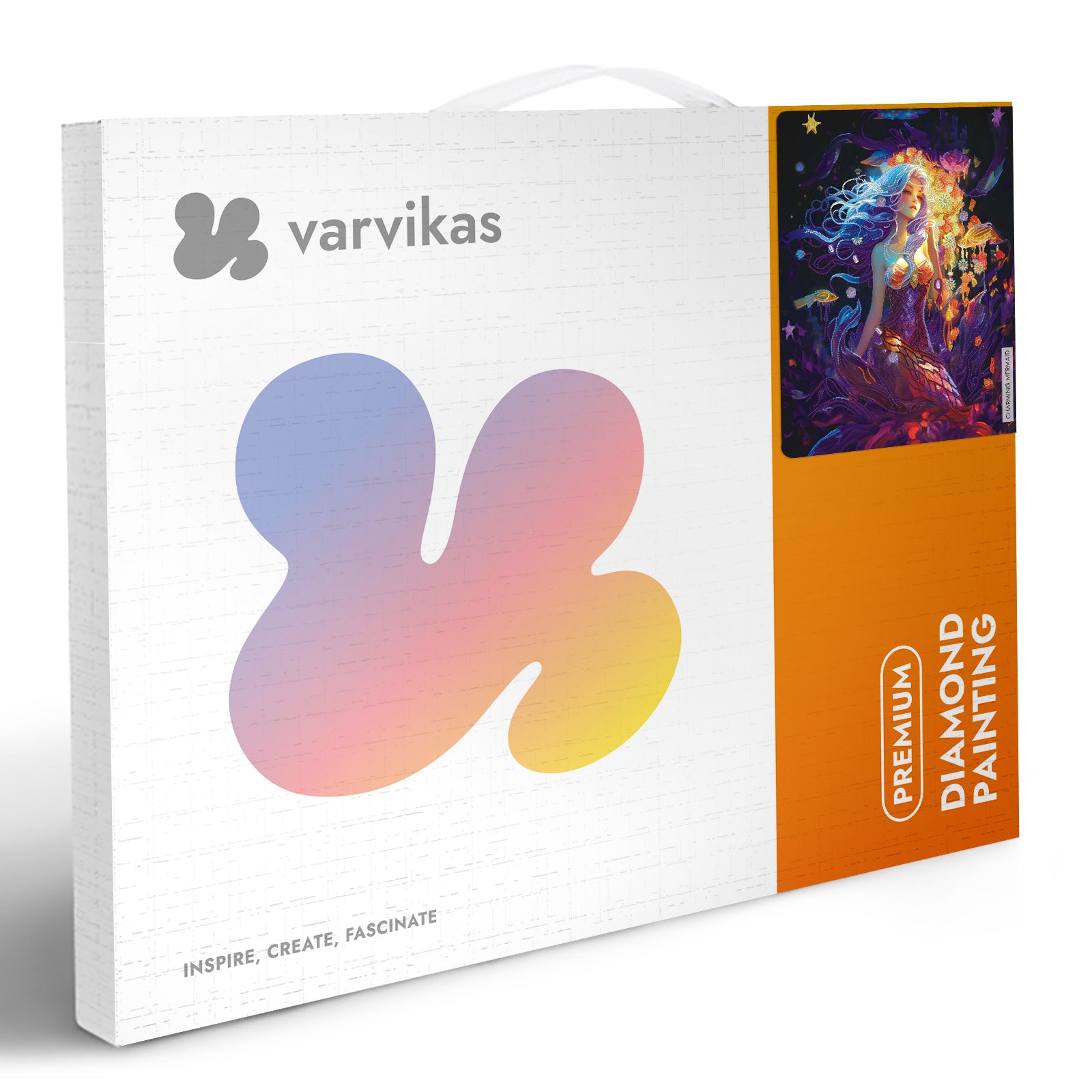 Mozaika diamentowa 5D Urocza Syrenka Värvikas LGPS006e – pudełko zestawu premium diamond painting
