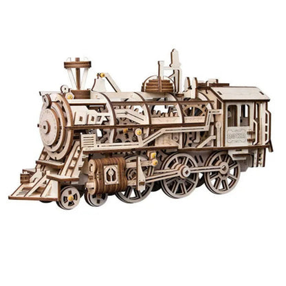 Lokomotywa Parowa ROKR LK701 – gotowy model na czarnym tle z wymiarami: 37 x 12 x 18,5 cm, widok z boku z widocznym mechanizmem zębatkowym i dużymi kołami